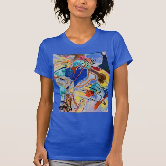 カンディモダンンスキー抽象芸術絵画ズアートブ王室のルー Tシャツ (正面)