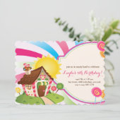 カンディランドスイートショップ誕生日招待状 招待状 (スタンド正面)