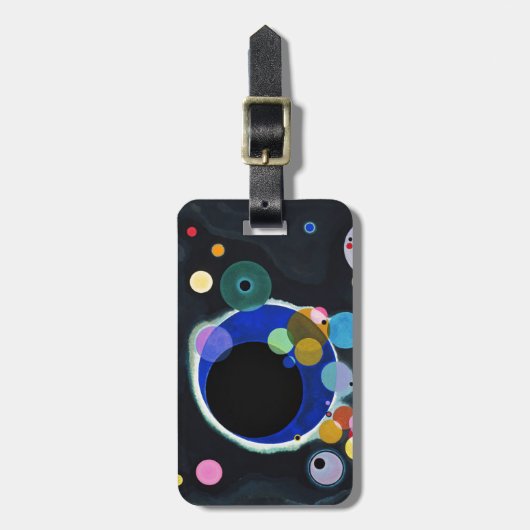 カンディンスキーいくつかのサークルのアートワーク ラゲッジタグ (正面縦)