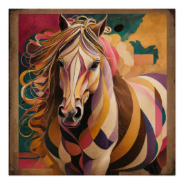 カンディンスキーとマレヴィチの馬：幾何学マスター ポスター