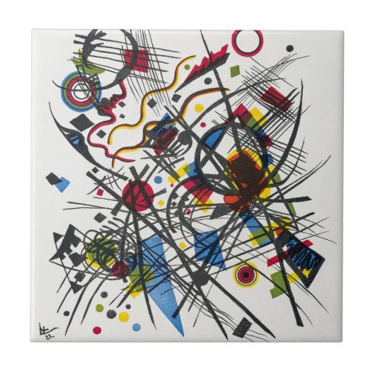 カンディンスキーによるヴィエルテバウハウスマップス用リトグラフ タイル (正面)