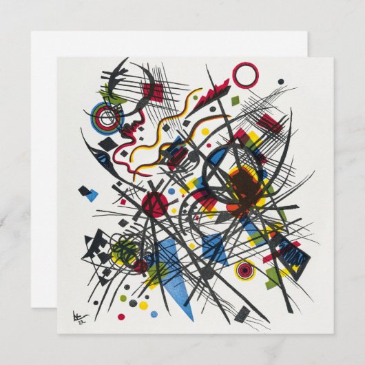 カンディンスキーによるヴィエルテバウハウスマップス用リトグラフ 招待状 (正面/裏面)