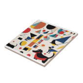 カンディンスキーのアート&ドッグ愛好家/ タイル (側面)