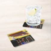 カンディンスキーのインナー・アライアンス・抽象芸術・アートワーク スクエアペーパーコースター (インサイチュ)