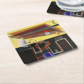 カンディンスキーのインナー・アライアンス・抽象芸術・アートワーク スクエアペーパーコースター (アングル)