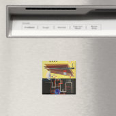 カンディンスキーのインナー・アライアンス・抽象芸術・アートワーク マグネット (インサイチュ (食洗機))