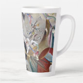 カンディンスキーのグレー抽象芸術作品 カフェラテマグ (右)