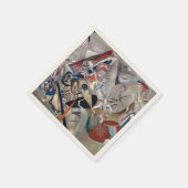 カンディンスキーのグレー抽象芸術作品 スタンダードカクテルナプキン (角)