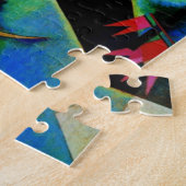 カンディンスキーのブルー抽象芸術絵画ズ ジグソーパズル (側面)