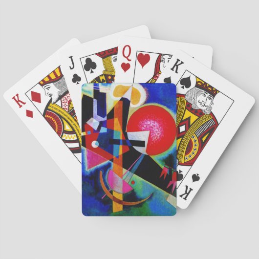 カンディンスキーのブルー抽象芸術絵画ズ トランプ (裏面)
