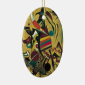 カンディンスキーのポイント抽象芸術絵画キャンバス セラミックオーナメント (右)