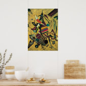 カンディンスキーのポイント抽象芸術絵画キャンバス ポスター (キッチン)