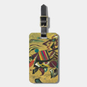 カンディンスキーのポイント抽象芸術絵画キャンバス ラゲッジタグ (正面縦)