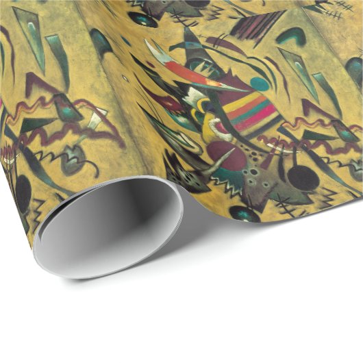 カンディンスキーのポイント抽象芸術絵画キャンバス ラッピングペーパー (ロールコーナー)