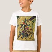 カンディンスキーのポイント抽象芸術絵画キャンバス Tシャツ (正面)