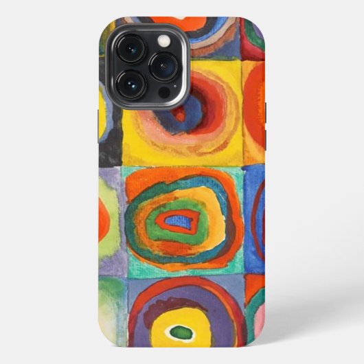 カンディンスキーの同心円の四角形 iPhoneケース (裏面)