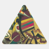 カンディンスキーの抽象的なキャンバス画 三角形シール (正面)