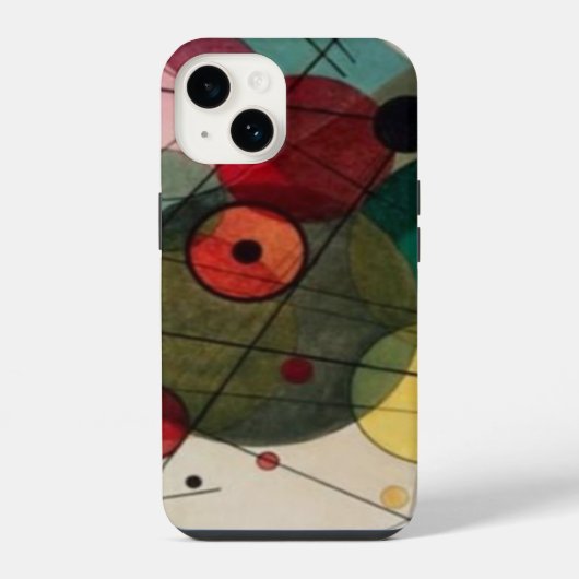 カンディンスキーの抽象的な円 iPhoneケース (裏面)