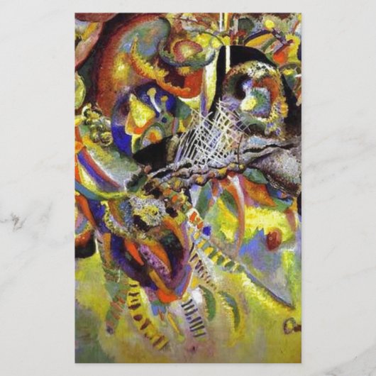 カンディンスキーの抽象絵画「フーガ」 便箋 (正面)