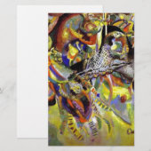 カンディンスキーの抽象絵画「フーガ」 便箋 (正面/裏面)