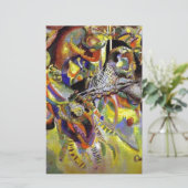 カンディンスキーの抽象絵画「フーガ」 便箋 (スタンド正面)