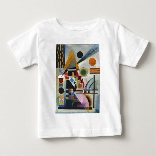 カンディンスキーの抽象絵画「Swinging」 ベビーTシャツ (正面)