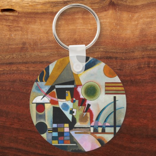 カンディンスキーの抽象芸術絵画の揺れ キーホルダー (正面)