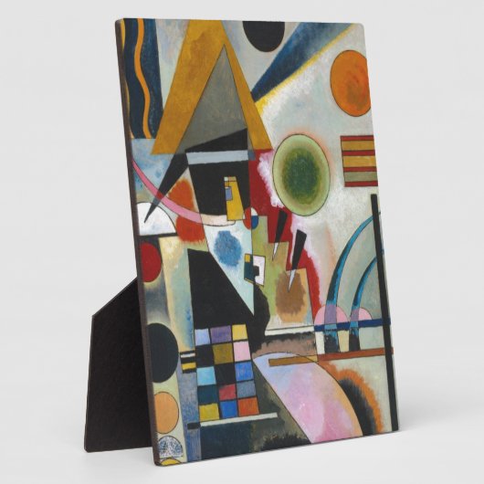 カンディンスキーの抽象芸術絵画の揺れ フォトプラーク (側面)