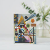 カンディンスキーの抽象芸術絵画の揺れ ポストカード (スタンド正面)