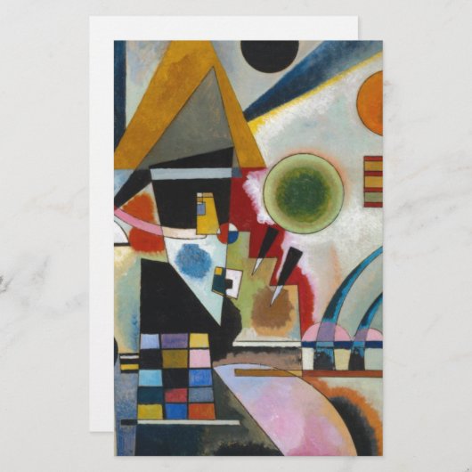 カンディンスキーの抽象芸術絵画の揺れ 便箋 (正面/裏面)
