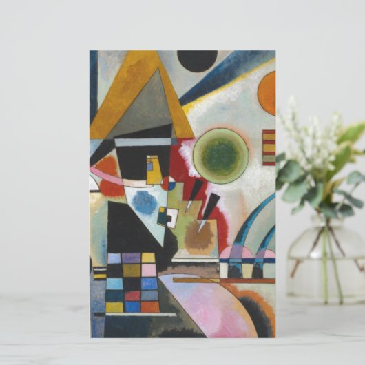 カンディンスキーの抽象芸術絵画の揺れ 便箋 (スタンド正面)