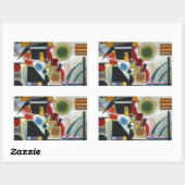 カンディンスキーの抽象芸術絵画の揺れ 長方形シール (シート)