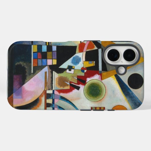 カンディンスキーの抽象芸術絵画の揺れ Case-Mate iPhoneケース (裏面 (横))