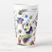 カンディンスキーの抽象芸術絵画作品 カフェラテマグ (正面)