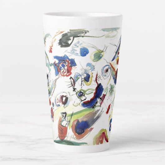 カンディンスキーの抽象芸術絵画作品 カフェラテマグ (正面)