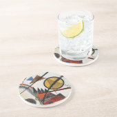 カンディンスキーの抽象芸術絵画作品 コースター (側面)