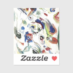 カンディンスキーの抽象芸術絵画作品 シール