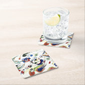 カンディンスキーの抽象芸術絵画作品 スクエアペーパーコースター (インサイチュ)