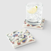 カンディンスキーの抽象芸術絵画作品 ストーンコースター (横)