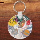 カンディンスキーの支配曲線抽象芸術 キーホルダー (正面)