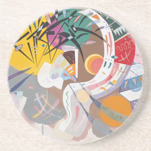 カンディンスキーの支配曲線抽象芸術 コースター (正面)