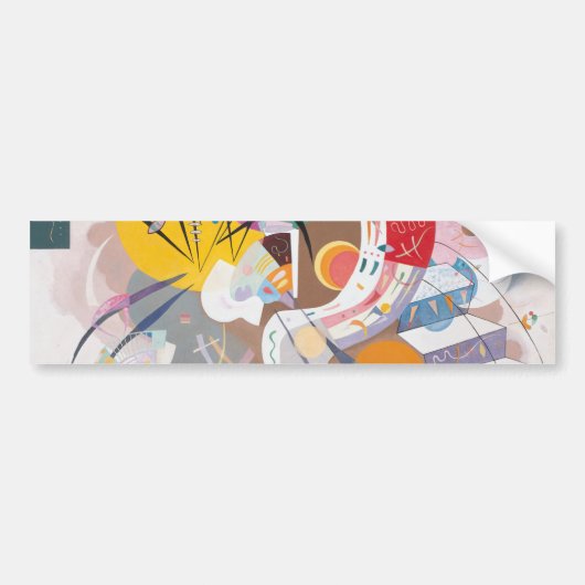 カンディンスキーの支配曲線抽象芸術 バンパーステッカー (正面)