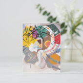 カンディンスキーの支配曲線抽象芸術 ポストカード (スタンド正面)