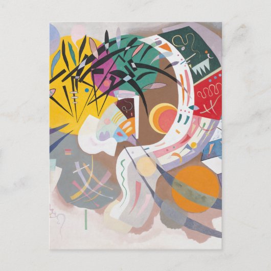 カンディンスキーの支配曲線抽象芸術 ポストカード (正面)