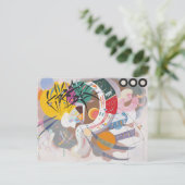 カンディンスキーの支配曲線抽象芸術 ポストカード (スタンド正面)