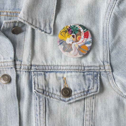 カンディンスキーの支配曲線抽象芸術 缶バッジ (インサイチュ)