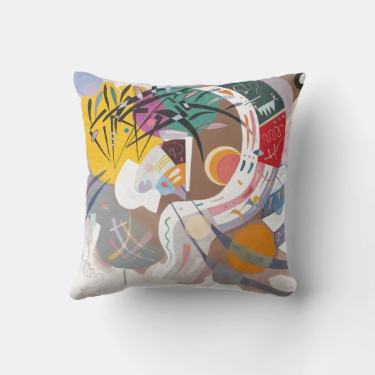 カンディンスキーの支配的な曲線抽象芸術アート絵画ズ クッション (裏面)