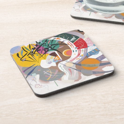 カンディンスキーの支配的な曲線抽象芸術アート絵画ズ コースター (左側)