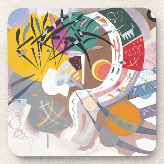 カンディンスキーの支配的な曲線抽象芸術アート絵画ズ コースター (正面)