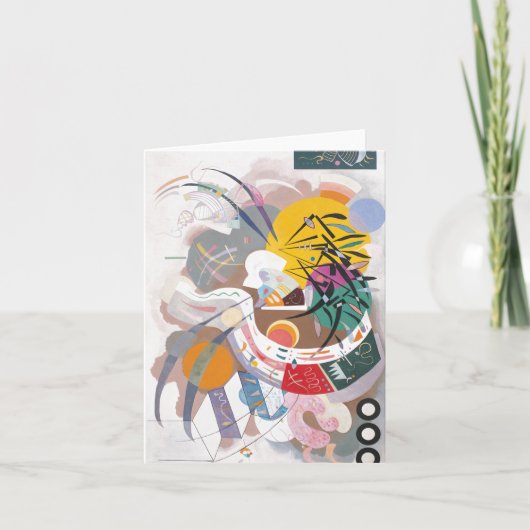 カンディンスキーの支配的な曲線抽象芸術アート絵画ズ ノートカード (正面)